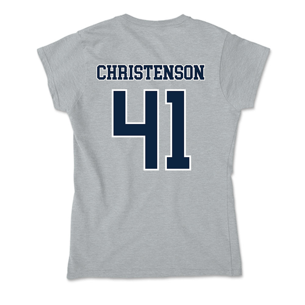 Xavier - NCAA Baseball : Carter Christenson - Soft Style Women’s T-Shirt-1