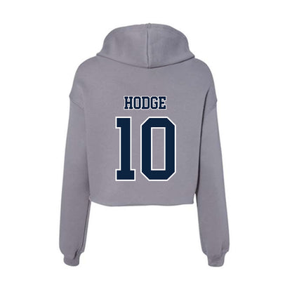 Xavier - NCAA Women's Lacrosse : Brynley Hodge - Women's Crop Fleece Hoodie-1