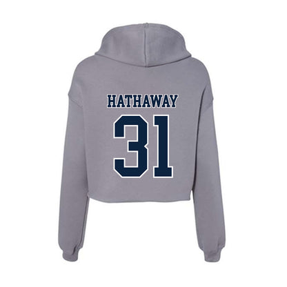 Xavier - NCAA Women's Lacrosse : Genevieve Hathaway - Women's Crop Fleece Hoodie-1