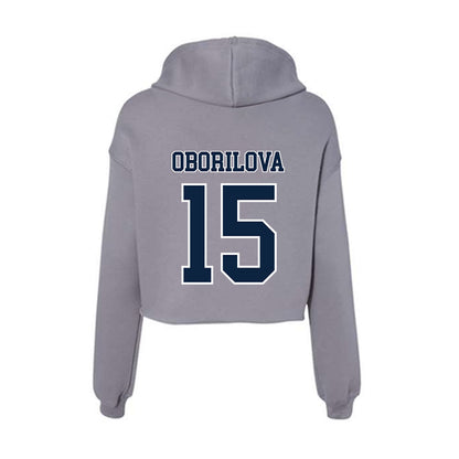 Xavier - NCAA Women's Basketball : Petra Oborilova - Women's Crop Fleece Hoodie-1