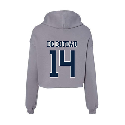 Xavier - NCAA Men's Soccer : Jabari De coteau - Women's Crop Fleece Hoodie-1