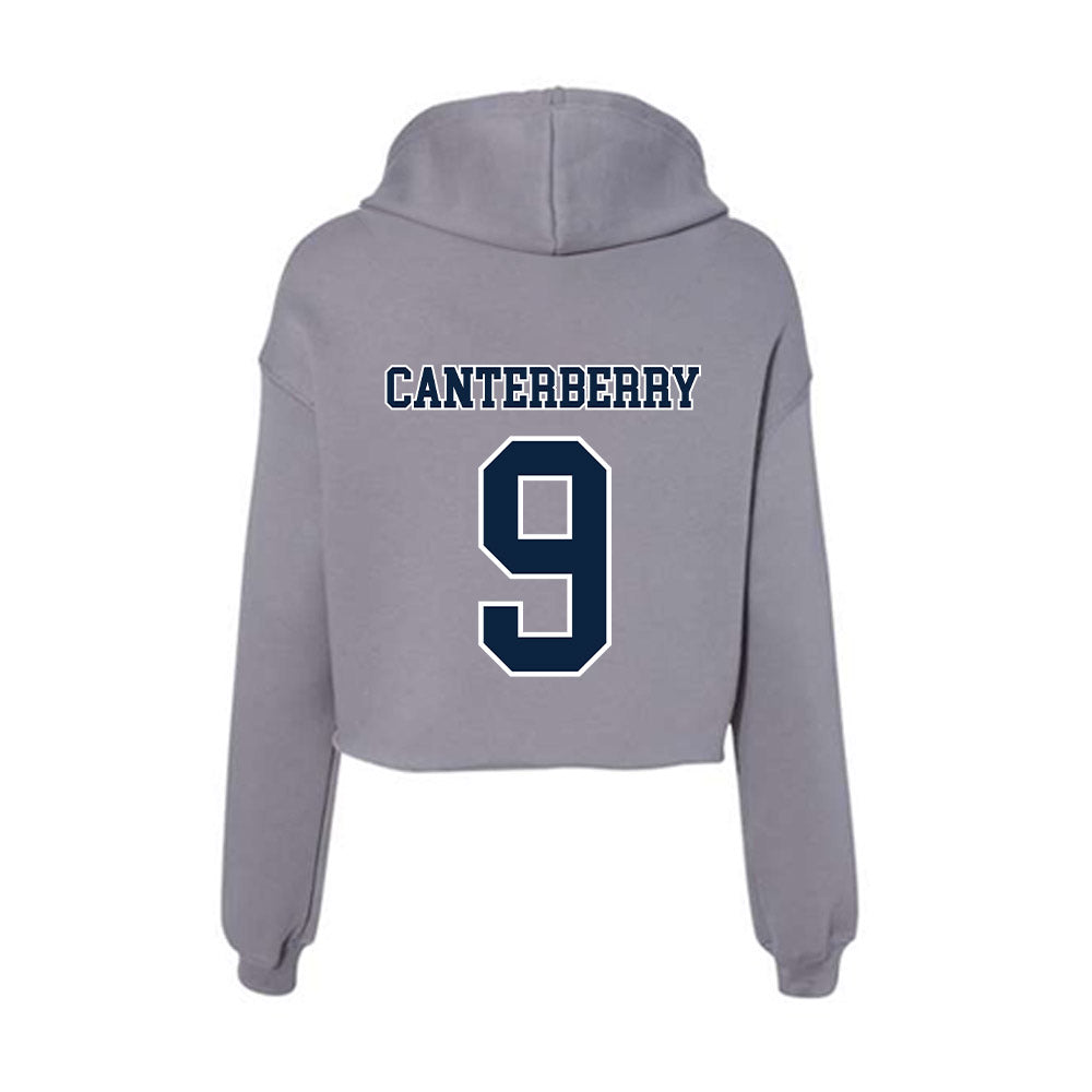 Xavier - NCAA Baseball : Donavan Canterberry - Women's Crop Fleece Hoodie-1