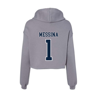 Xavier - NCAA Men's Basketball : Malik Messina - Women's Crop Fleece Hoodie-1
