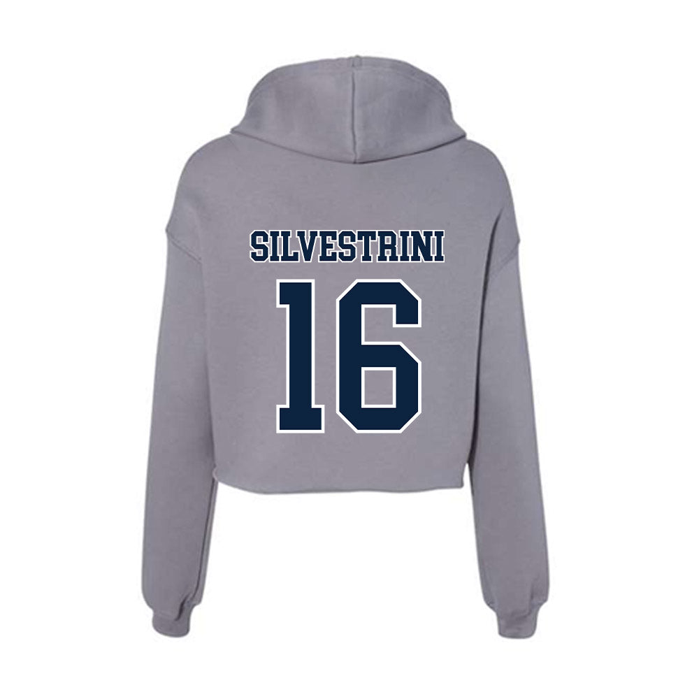 Xavier - NCAA Men's Soccer : Alejandro Silvestrini - Women's Crop Fleece Hoodie-1