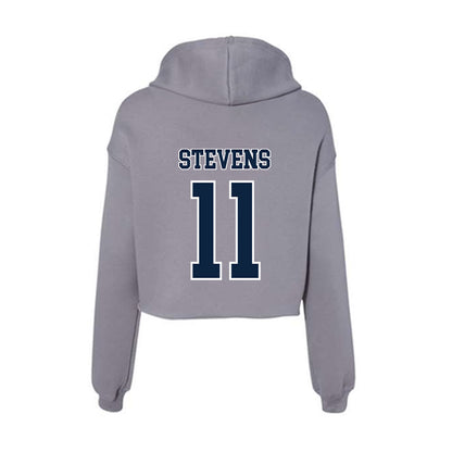 Xavier - NCAA Baseball : Samuel Stevens - Women's Crop Fleece Hoodie-1