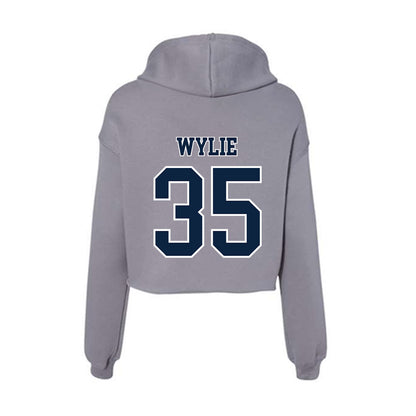Xavier - NCAA Baseball : Jon Wylie - Women's Crop Fleece Hoodie-1