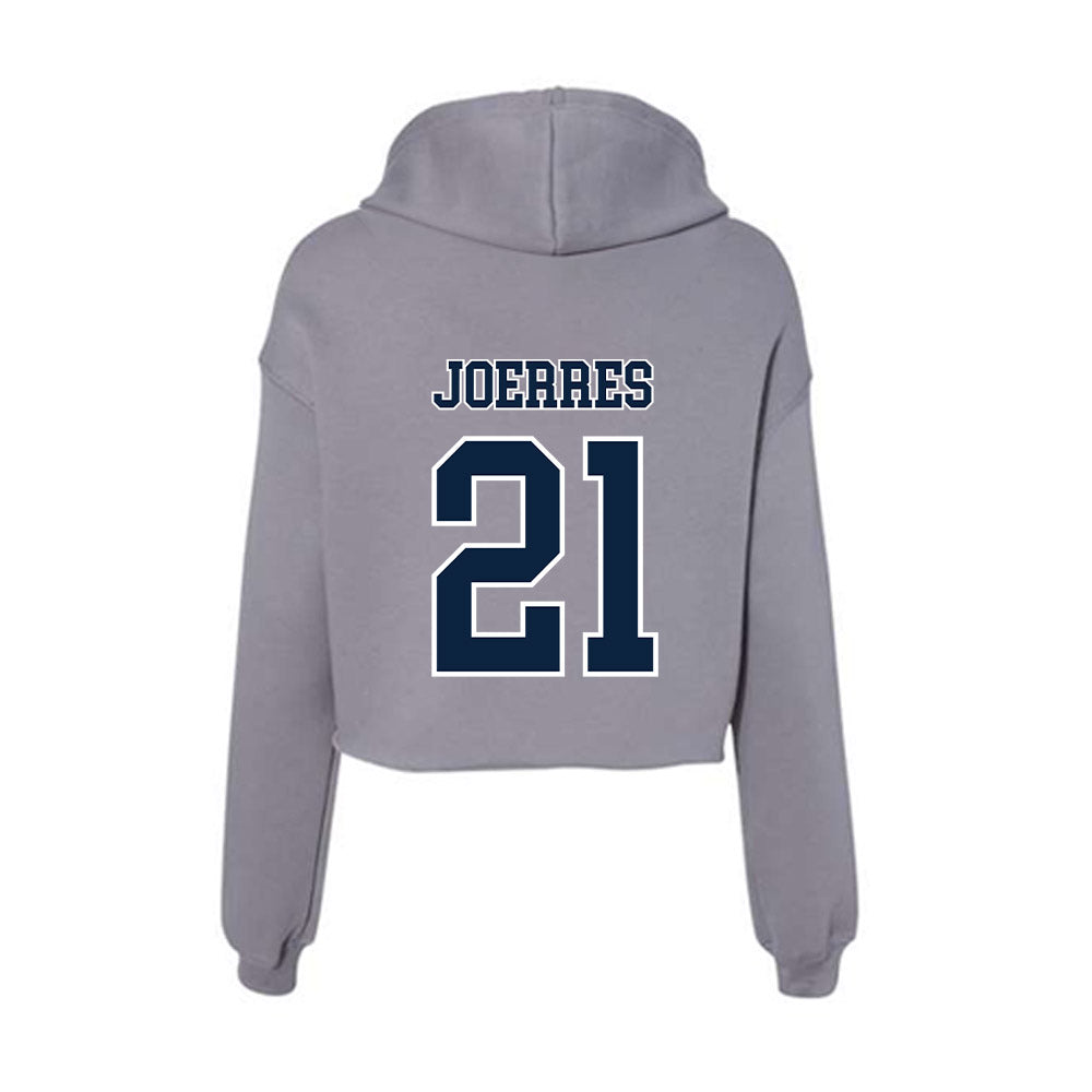 Xavier - NCAA Women's Lacrosse : Addi Joerres - Women's Crop Fleece Hoodie-1