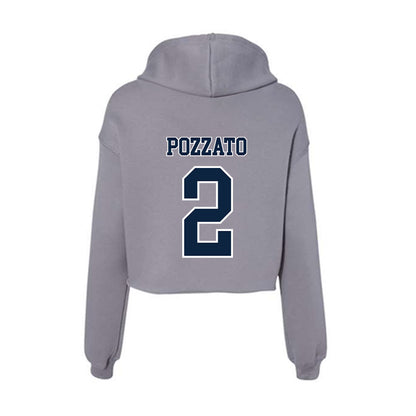 Xavier - NCAA Men's Basketball : Gabriel Pozzato - Women's Crop Fleece Hoodie-1