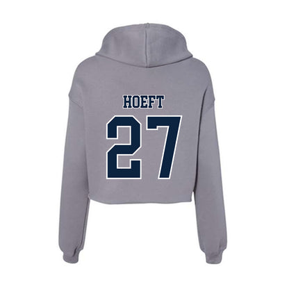 Xavier - NCAA Baseball : Sam Hoeft - Women's Crop Fleece Hoodie-1