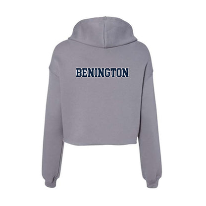 Xavier - NCAA Men's Swimming & Diving : Patrick Benington - Women's Crop Fleece Hoodie-1