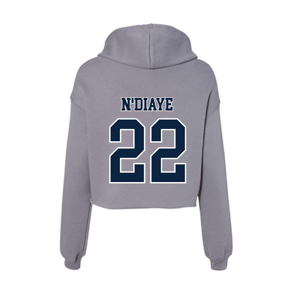 Xavier - NCAA Men's Basketball : Pape N'Diaye - Women's Crop Fleece Hoodie-1