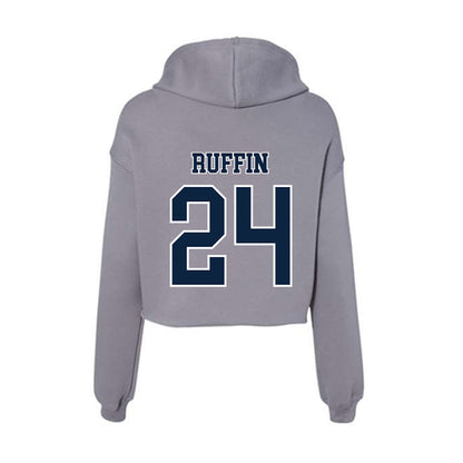 Xavier - NCAA Men's Soccer : Ellison Ruffin - Women's Crop Fleece Hoodie-1