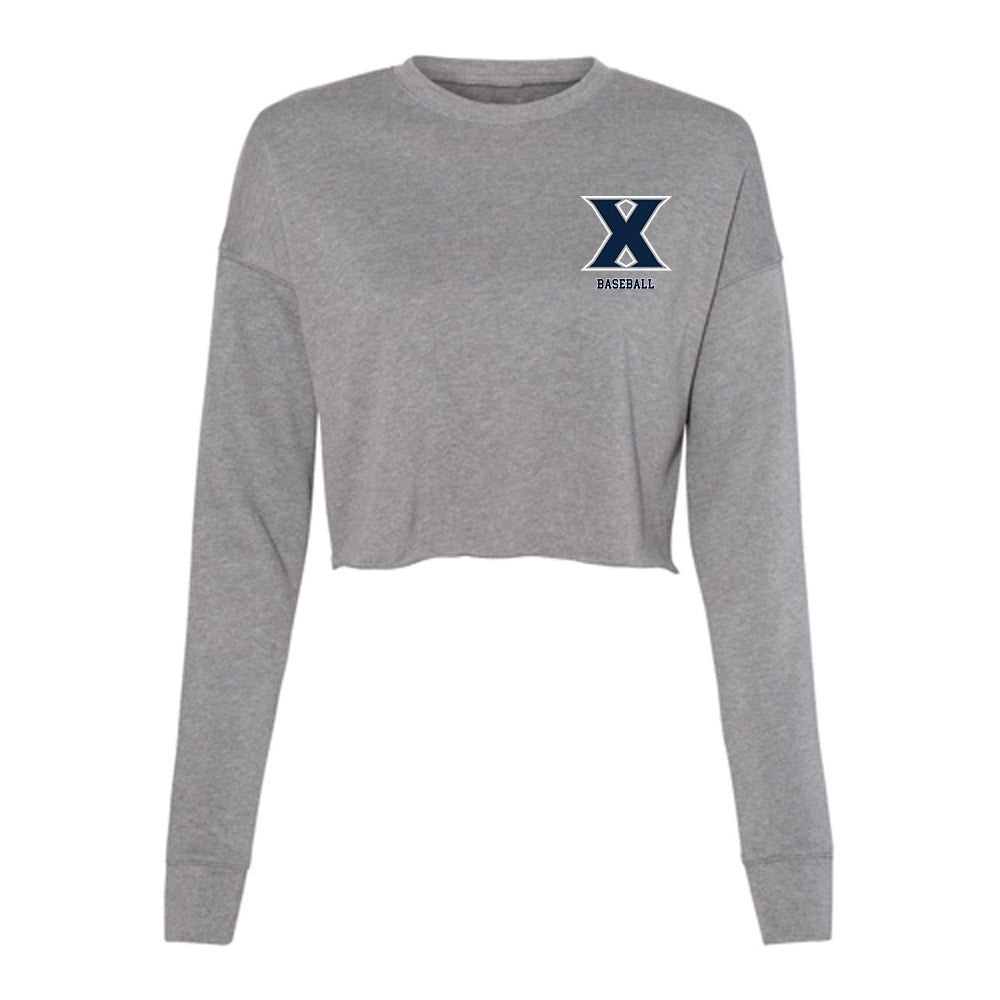 Xavier - NCAA Baseball : Joey Young - Women's Cropped Crew Fleece-0