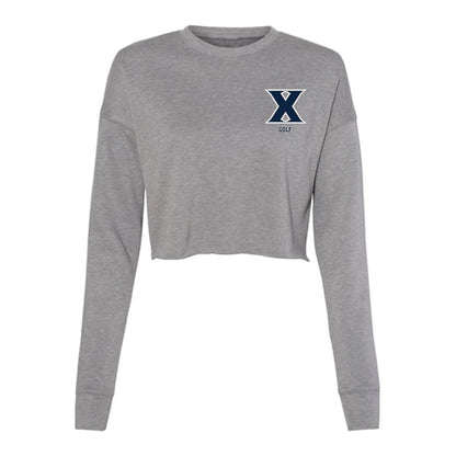 Xavier - NCAA Men's Golf : AJ Wilhelm - Women's Cropped Crew Fleece-0