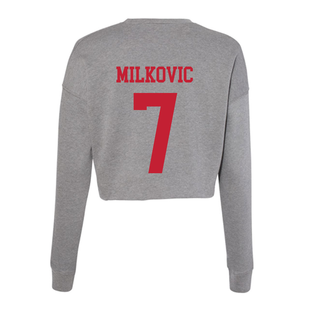 Seattle - NCAA Women's Basketball : Lucija Milkovic - Women's Cropped Crew Fleece-1