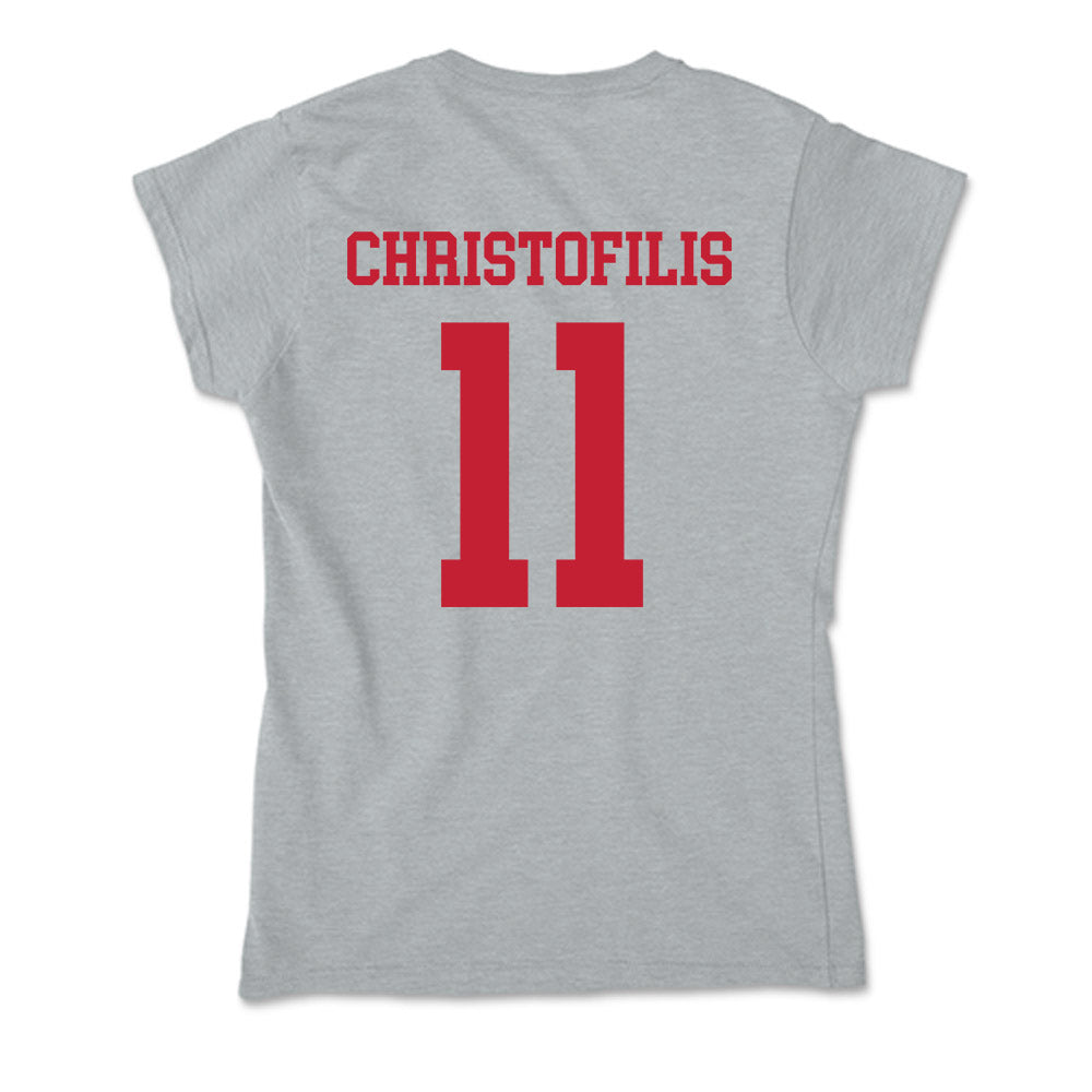 Seattle - NCAA Men's Basketball : John Christofilis - Soft Style Women’s T-Shirt-1