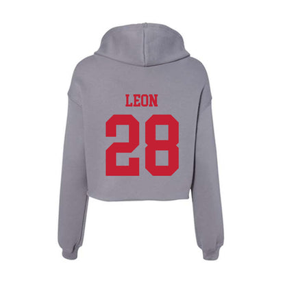 Seattle - NCAA Men's Soccer : Edgar Leon - Women's Crop Fleece Hoodie-1
