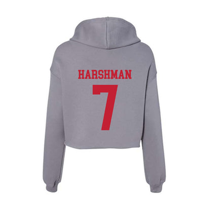 Seattle - NCAA Men's Basketball : Jeremiah Harshman - Women's Crop Fleece Hoodie-1