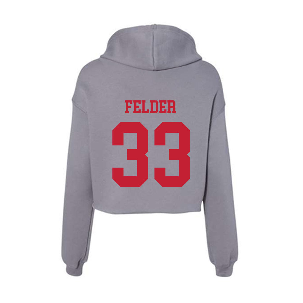 Seattle - NCAA Men's Basketball : Brock Felder - Women's Crop Fleece Hoodie-1