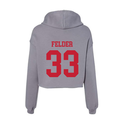 Seattle - NCAA Men's Basketball : Brock Felder - Women's Crop Fleece Hoodie-1