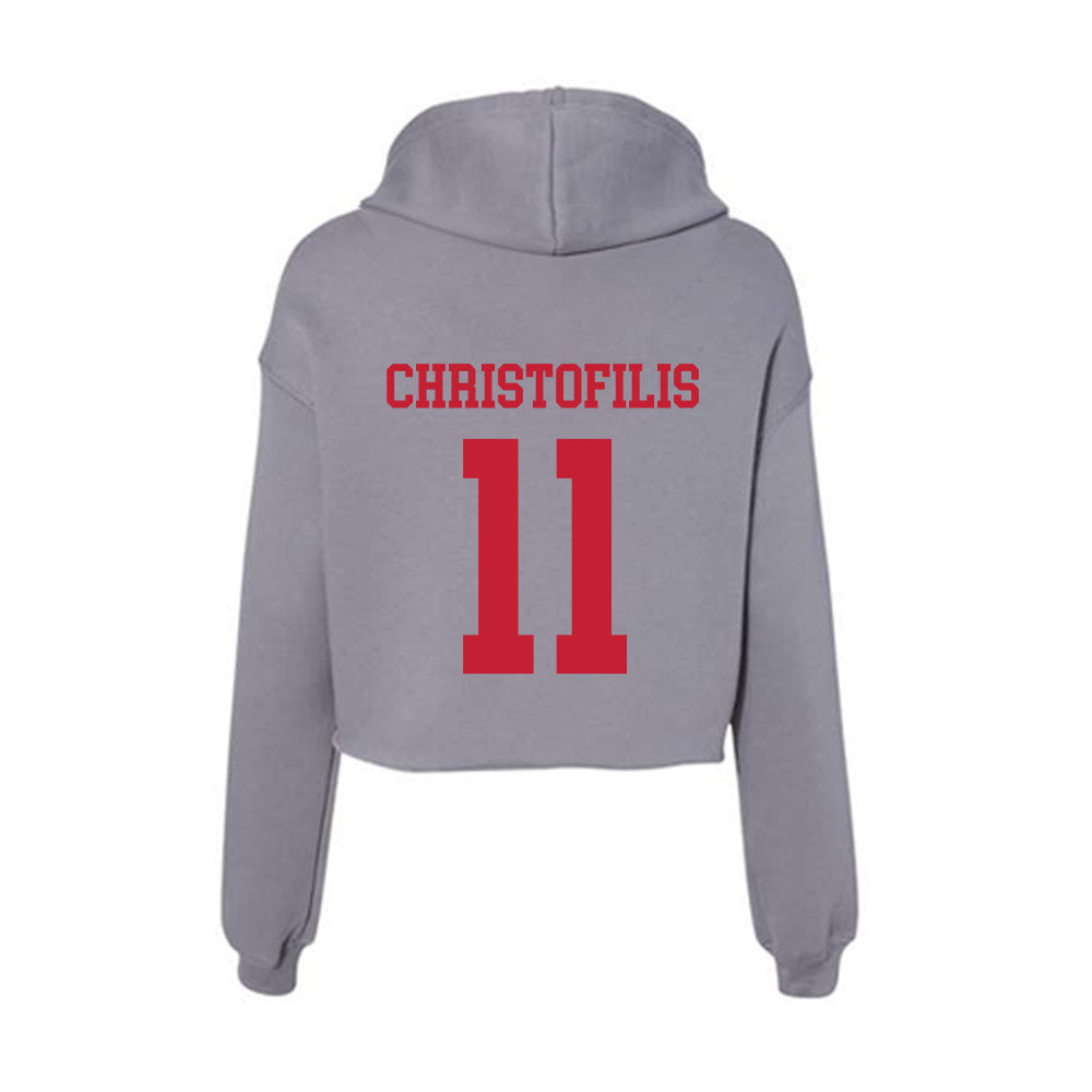 Seattle - NCAA Men's Basketball : John Christofilis - Women's Crop Fleece Hoodie-1