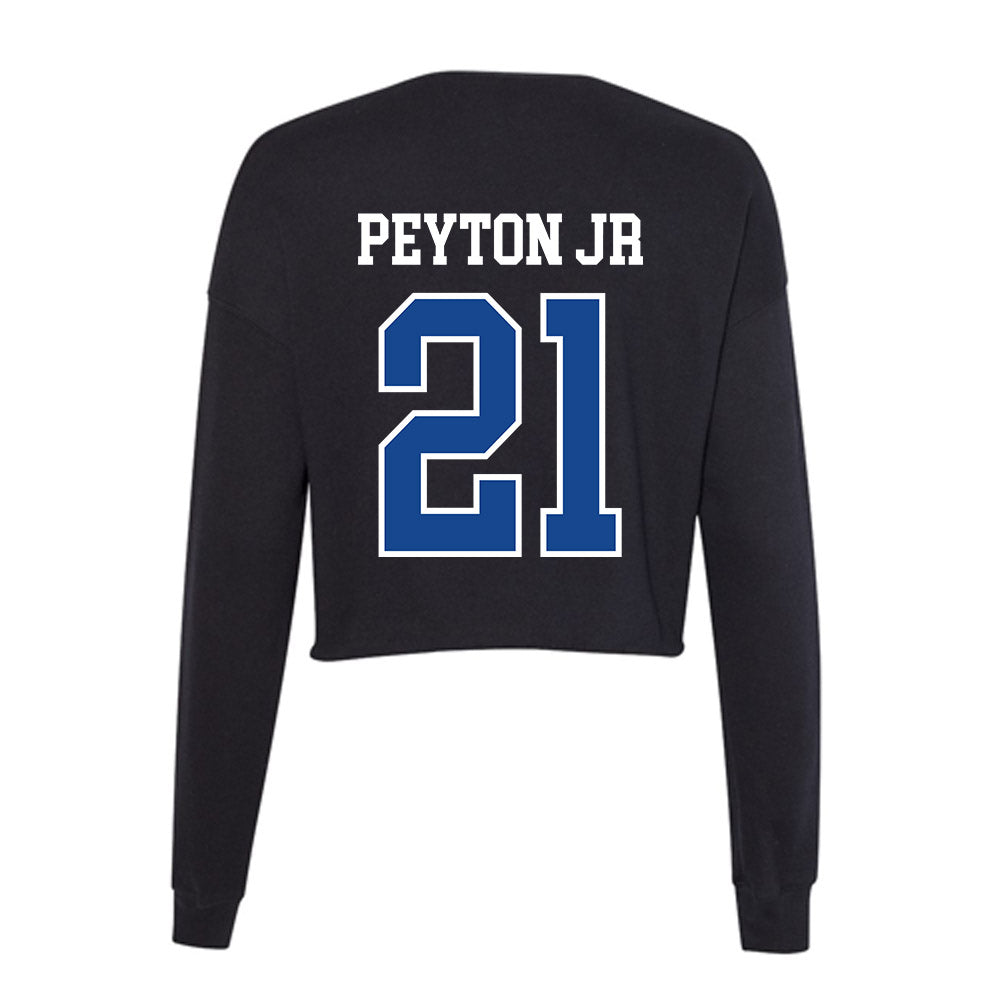 Georgia State - NCAA Football : Tojuan Peyton Jr - Classic Shersey Women's Cropped Crew Fleece-1
