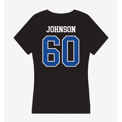 Georgia State - NCAA Football : Dominic Johnson - Women's V-Neck T-Shirt-1