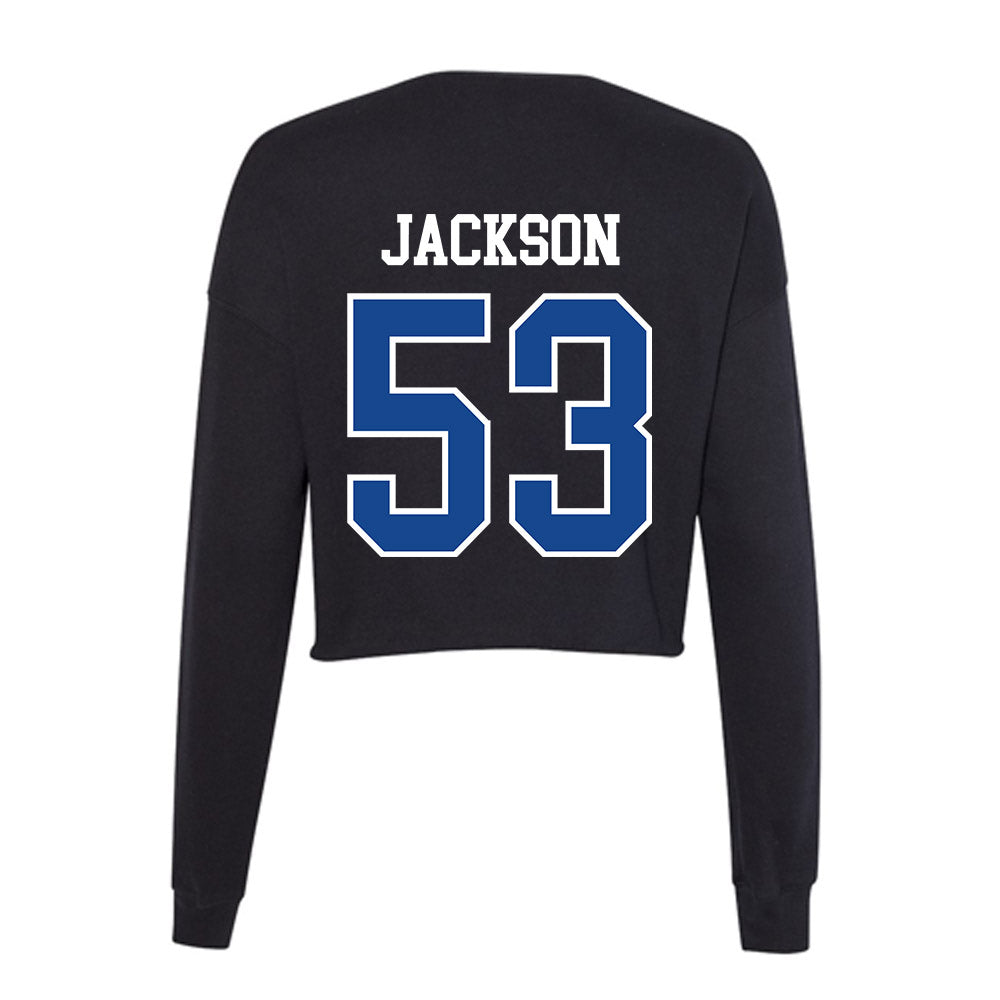 Georgia State - NCAA Football : Malik Jackson - Women's Cropped Crew Fleece-1