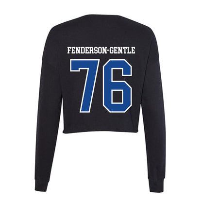 Georgia State - NCAA Football : KySean Fenderson-Gentle - Women's Cropped Crew Fleece-1