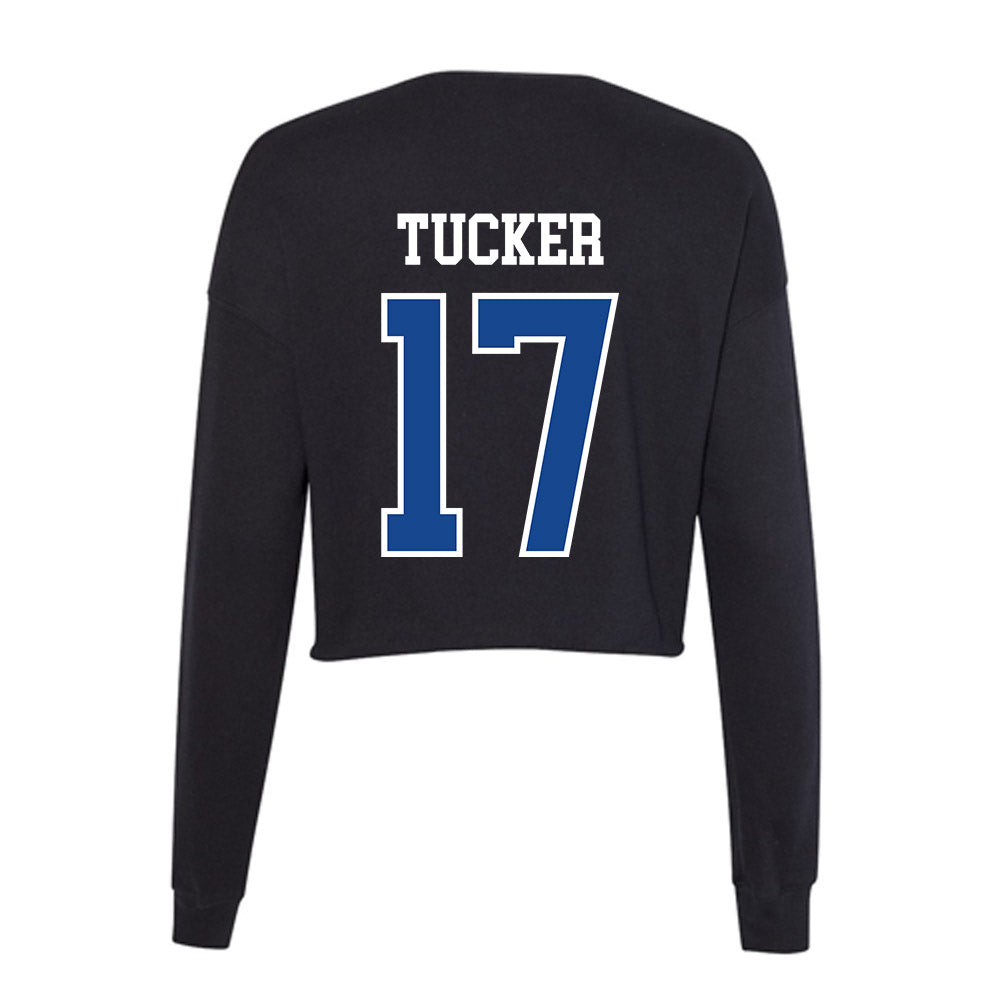 Georgia State - NCAA Football : Petey Tucker - Women's Cropped Crew Fleece-1