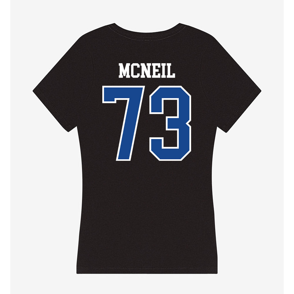 Georgia State - NCAA Football : Maleek McNeil - Women's V-Neck T-Shirt-1