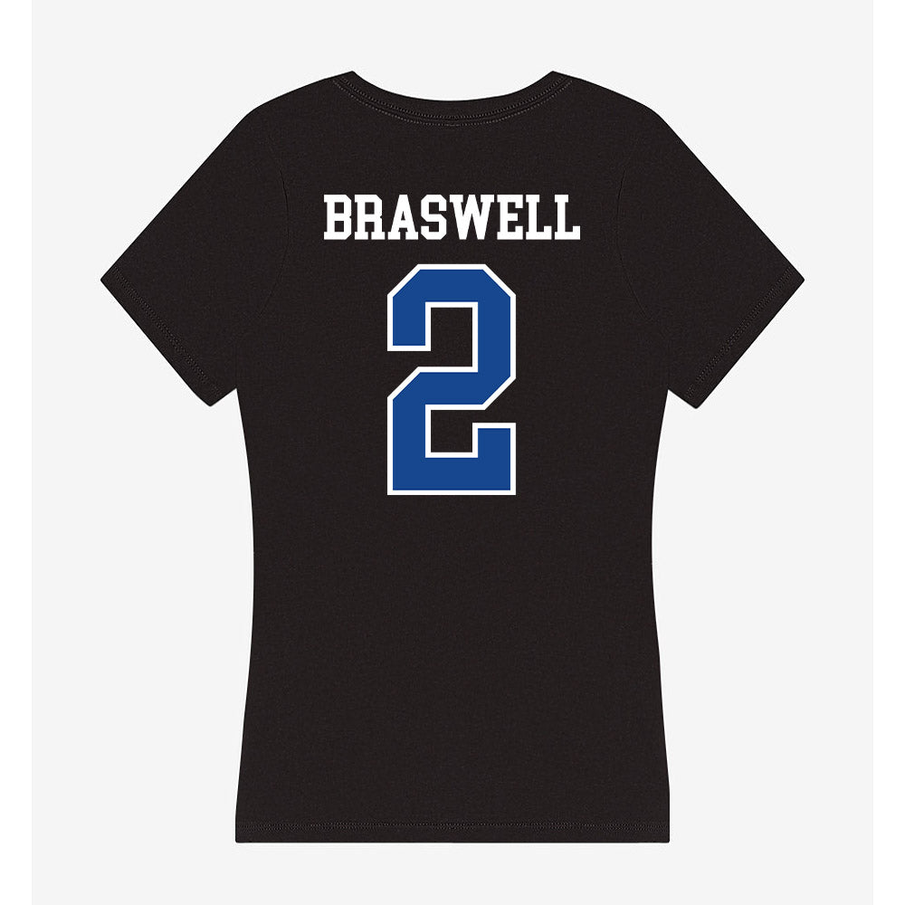 Georgia State - NCAA Football : Djay Braswell - Women's V-Neck T-Shirt-1
