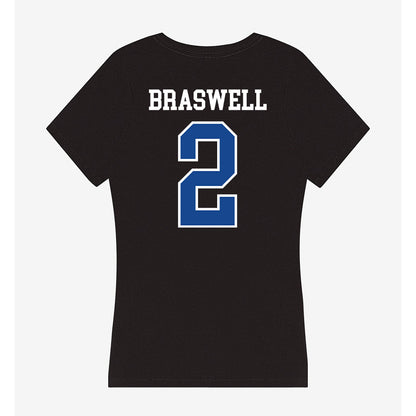Georgia State - NCAA Football : Djay Braswell - Women's V-Neck T-Shirt-1