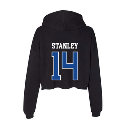 Georgia State - NCAA Football : TJ Stanley - Women's Crop Fleece Hoodie-1
