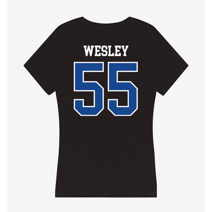 Georgia State - NCAA Football : Antonio Wesley - Women's V-Neck T-Shirt-1