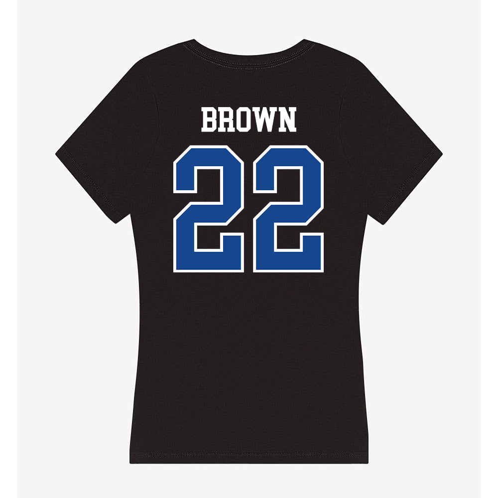 Georgia State - NCAA Men's Basketball : Malachi Brown - Women's V-Neck T-Shirt-1