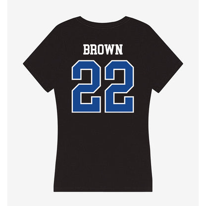 Georgia State - NCAA Men's Basketball : Malachi Brown - Women's V-Neck T-Shirt-1