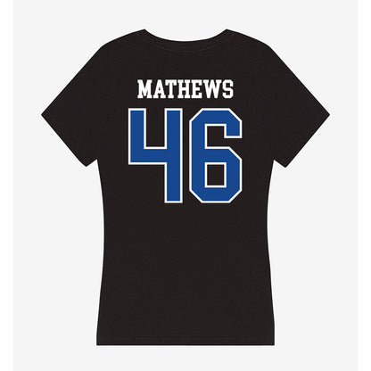 Georgia State - NCAA Football : Ian Mathews - Women's V-Neck T-Shirt-1