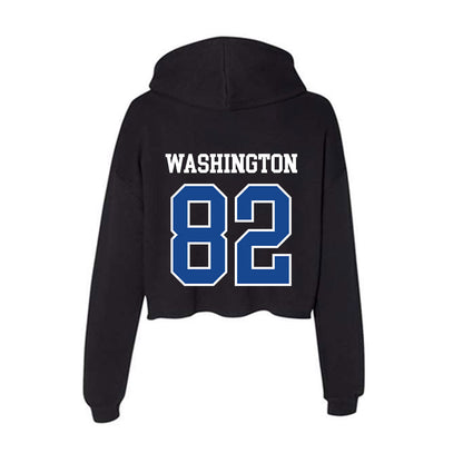 Georgia State - NCAA Football : Kyle Washington - Women's Crop Fleece Hoodie-1