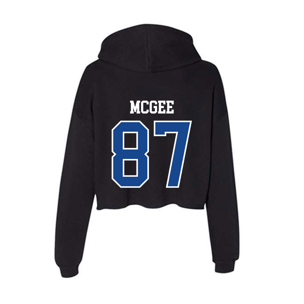 Georgia State - NCAA Football : Austin McGee - Women's Crop Fleece Hoodie-1