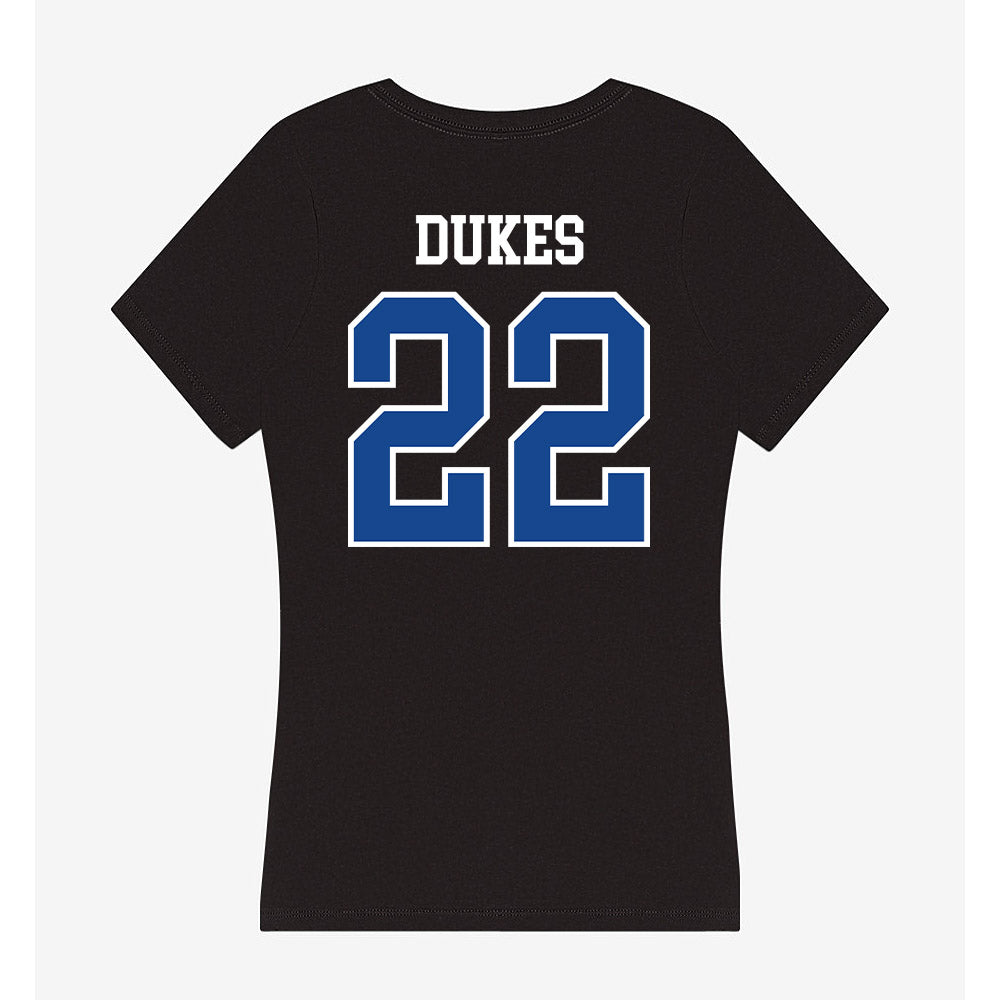 Georgia State - NCAA Football : Michel Dukes - Women's V-Neck T-Shirt-1