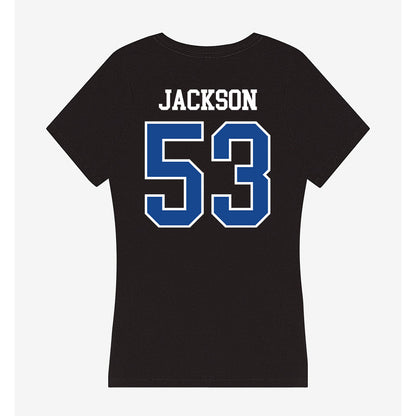 Georgia State - NCAA Football : Malik Jackson - Women's V-Neck T-Shirt-1