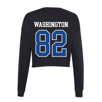 Georgia State - NCAA Football : Kyle Washington - Women's Cropped Crew Fleece-1