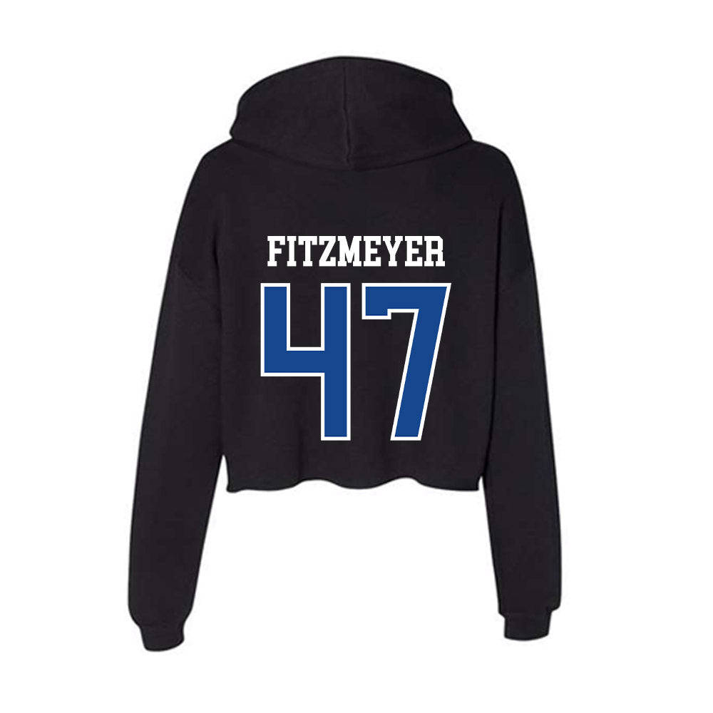 Georgia State - NCAA Football : Michael Fitzmeyer - Women's Crop Fleece Hoodie-1