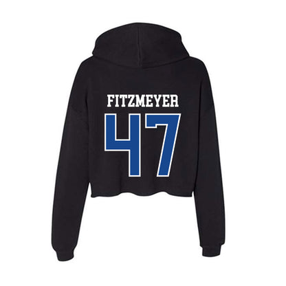 Georgia State - NCAA Football : Michael Fitzmeyer - Women's Crop Fleece Hoodie-1