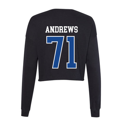 Georgia State - NCAA Football : Aidan Andrews - Classic Shersey Women's Cropped Crew Fleece-1