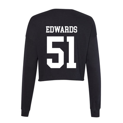 UTPB - NCAA Football : Heston Edwards - Women's Cropped Crew Fleece-1