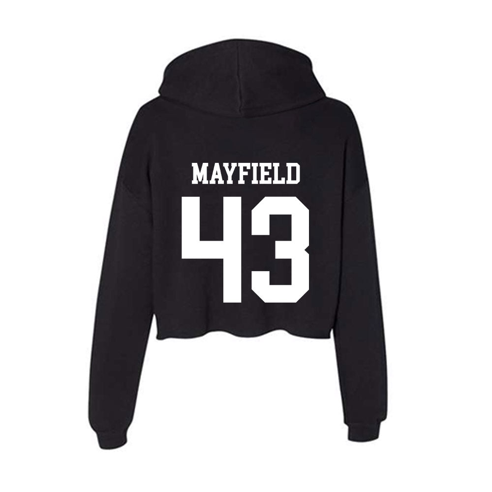 UTPB - NCAA Football : Michael Mayfield - Women's Crop Fleece Hoodie-1