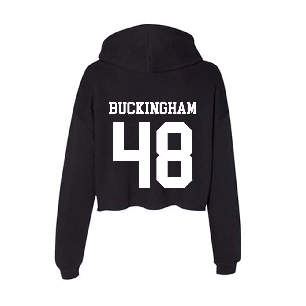 UTPB - NCAA Football : Chase Buckingham - Women's Crop Fleece Hoodie-1