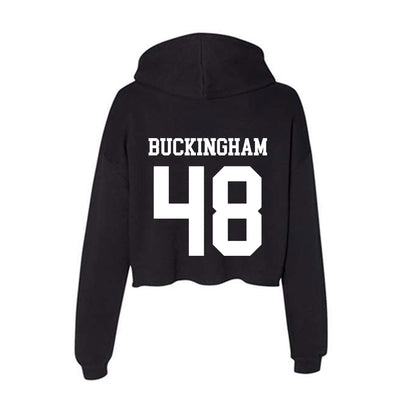 UTPB - NCAA Football : Chase Buckingham - Women's Crop Fleece Hoodie-1
